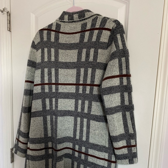 Monetau Los Angeles grey tartan cardigan - Picture 2 of 6